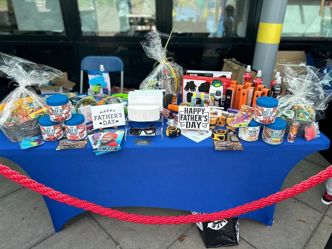Father's Day celebration table display at Roots & Wings 2024
